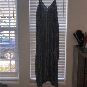 Striped grey maxi